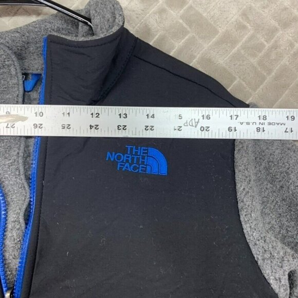The North Face Youth L 14/16 Fleece Sweatshirt Two Tone Gray Full Zip Logo - Picture 9 of 16